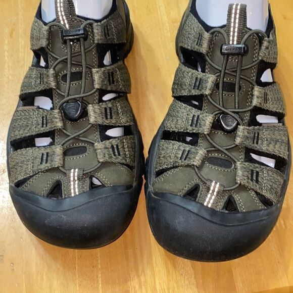 KEEN Newport H2 Sport Sandals Men\'s Olive Green Brown Leather Waterproof Size 9 main image 11